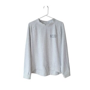 Rae Dunn Lounge sweatshirt,Crewneck  "Blessed", Hilo hem,L